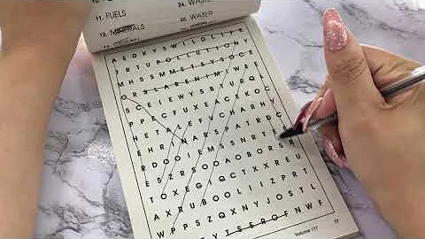 ASMR-Word find puzzle- Gum chewing/snapping+Soft spoken