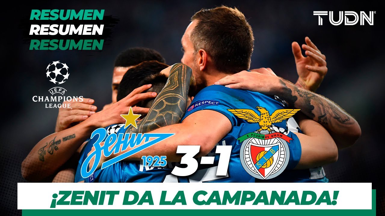 Resumen y Goles | Zenit 3 - 1 Benfica | Champions League - J2 - Grupo G | TUDN football result