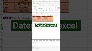 Excel DATEDIF Function Tutorial | Calculate Date Differences Easily