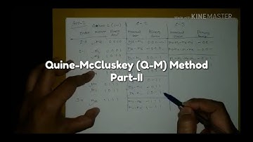 Quine McCluskey, QM Method Part-II