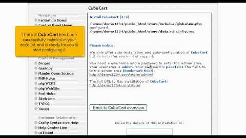 WHB Presents: Installing Cubecart from Fantastico