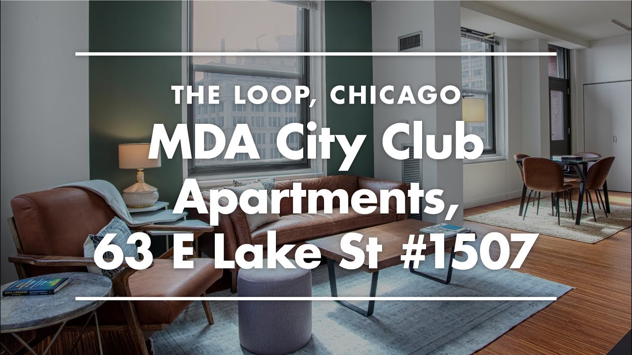 Apartment Tour in Chicago | MDA City Club Furnished Rental in The Loop