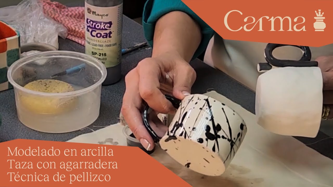 MODELADO EN ARCILLA - TAZA CON AGARRADERA - técnica de pellizco