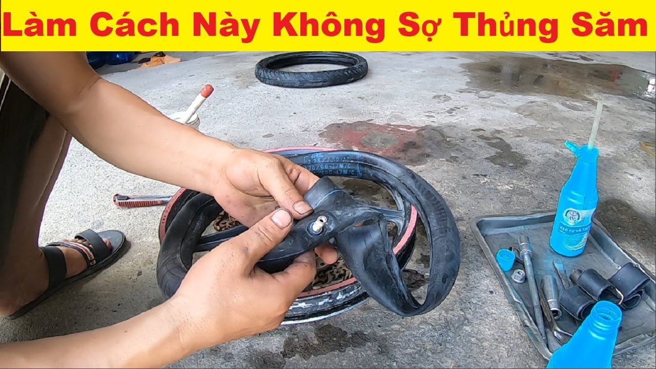 Làm Cách Này Xe Máy Của Bạn Không Sợ Thủng Săm Thủng... - youtube
