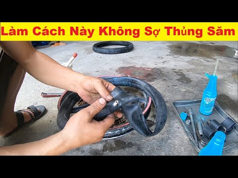 Video Làm Cách Này Xe Máy Của Bạn Không Sợ Thủng Săm Thủng... - youtube