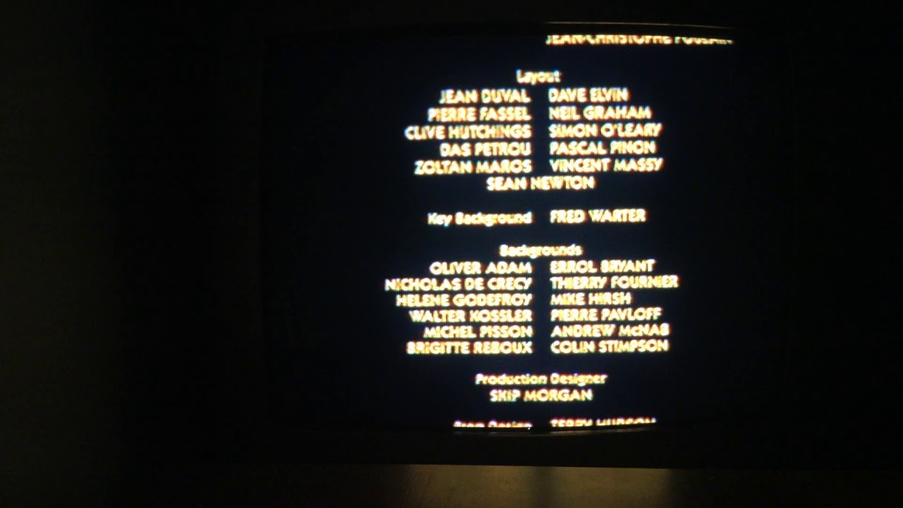 Closing to DuckTales the Movie Treasure of the Lost Lamp VHS 1991