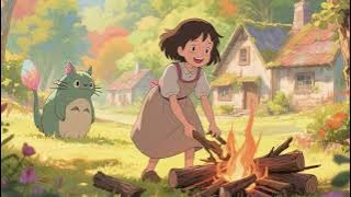 “Musim Hujan di Desa”🌧️✨#animasi estetika