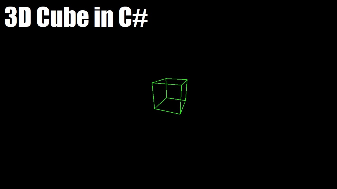 Live Coding a 3D Cube in C# - YouTube