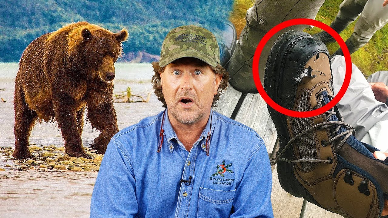 BEAR EATS OUR WADING BOOTS Three Rivers Lodge part 4 YouTube