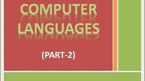 Computer Languages (Part 2)