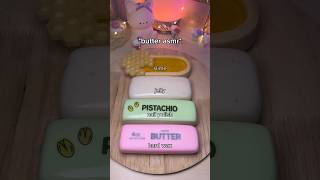 different butter flavours asmr🍯🫘🥜 #asmr #butter #asmrforsleep #satisfying