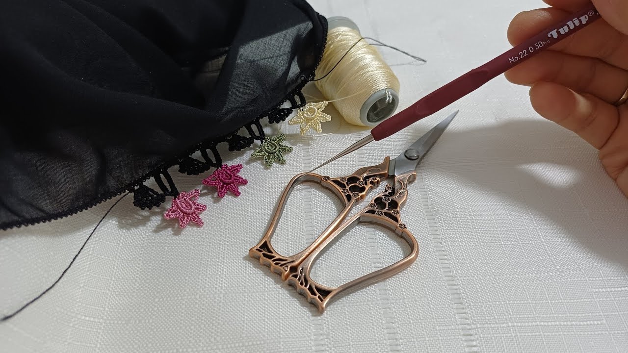 165/​😍Görenin Hemen Yapmak İsteyeceği Fıstıklı Tığ Oyası🤌 