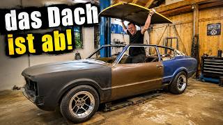 dieses Auto ist so rostig, ich muss sogar das Dachblech tauschen!