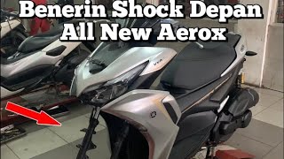 Shock Depan All New Aerox yang Mentok dan Jedak Jeduk | Perbaikan