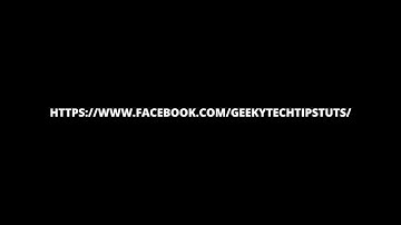 Subscribe to Geeky tech tips tut spot video