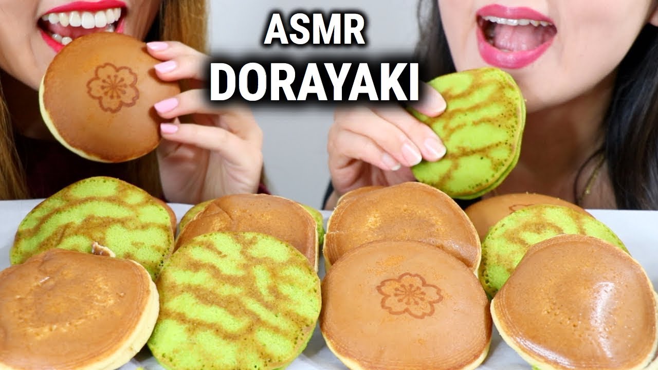 ASMR DORAYAKI (RED BEAN PANCAKES) 도라야끼 리얼사운드 먹방 どら焼き | Kim&Liz ASMR