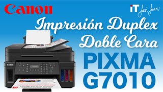 Cómo Imprimir a DOBLE CARA en impresora Canon Pixma G7010 - YouTube