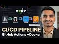 GitHub Actions for DevOps | Complete CI/CD of Node.js App with Docker on AWS