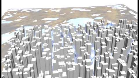 Blender 2.49 - Cidade Sofrendo inundação 2