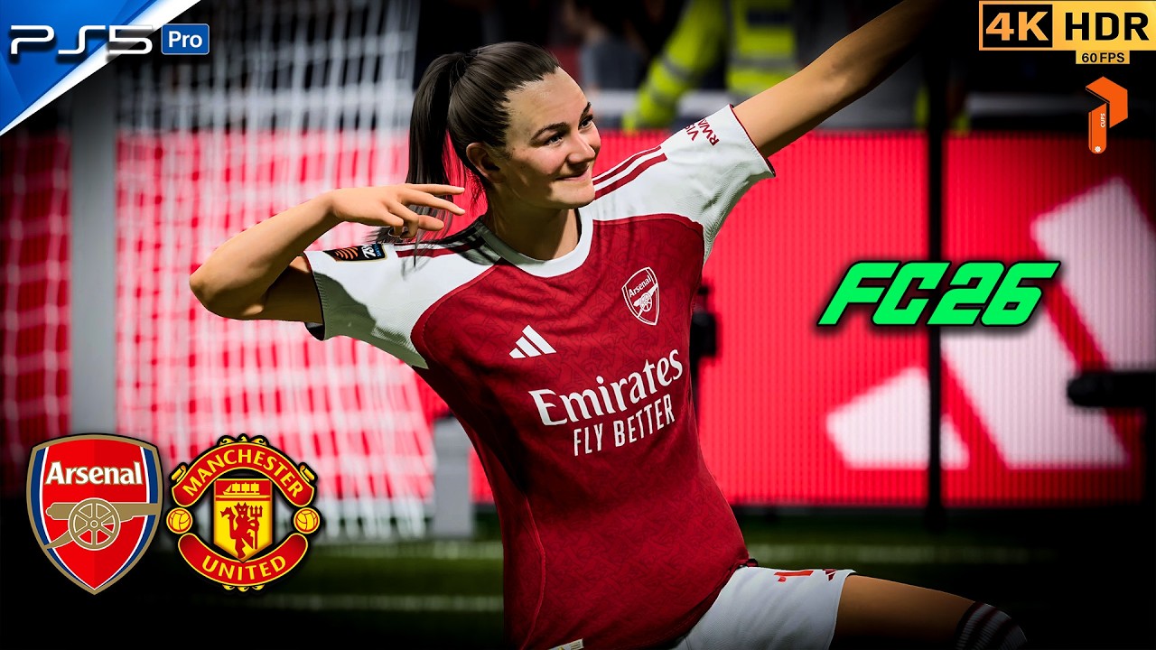 Arsenal Women vs Man United Women | FC 26 PS5 4K HDR Gameplay #fc26 #ps5 #4k #football #viral #fyp