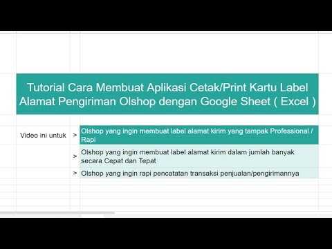 Video: Bagaimana cara mencetak label alamat dari Google Documents?