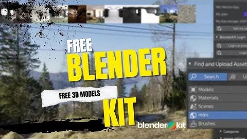 How to Install and use BLENDERKIT (free) and quick tutorial - Blender 3d Add on.