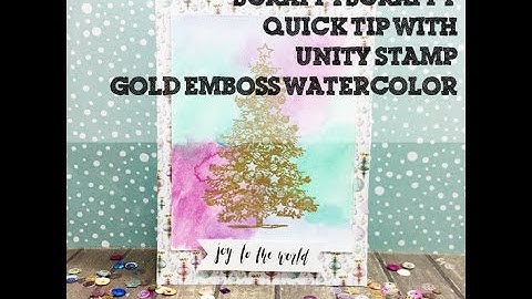 ScrappyScrappy - Gold Emboss Watercolor