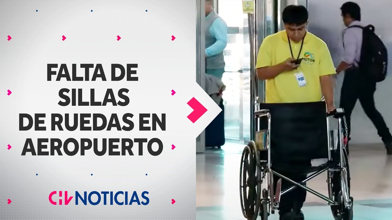 Denuncian falta de SILLAS DE RUEDAS en Aeropuerto de Santiago: Esperan casi 1 hora para trasladarse