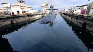 Uss Nevada Undocks