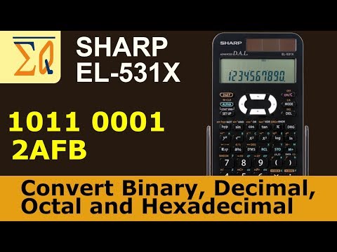 Sharp El-531X Binary Decimal Hexadecimal Octal and bit-wise calculation