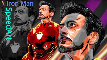 IRONMAN X Tony Stark - SpeedArt Time-lapse Video ( Procreate )