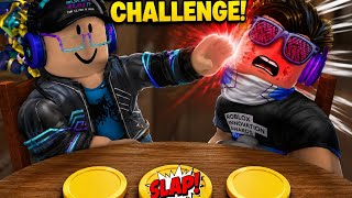 SLAP CHIP CHALLENGE GAME ROBLOX (LETS SEE WHO WIN)
