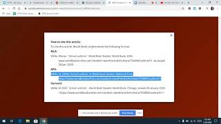 Citing World Book