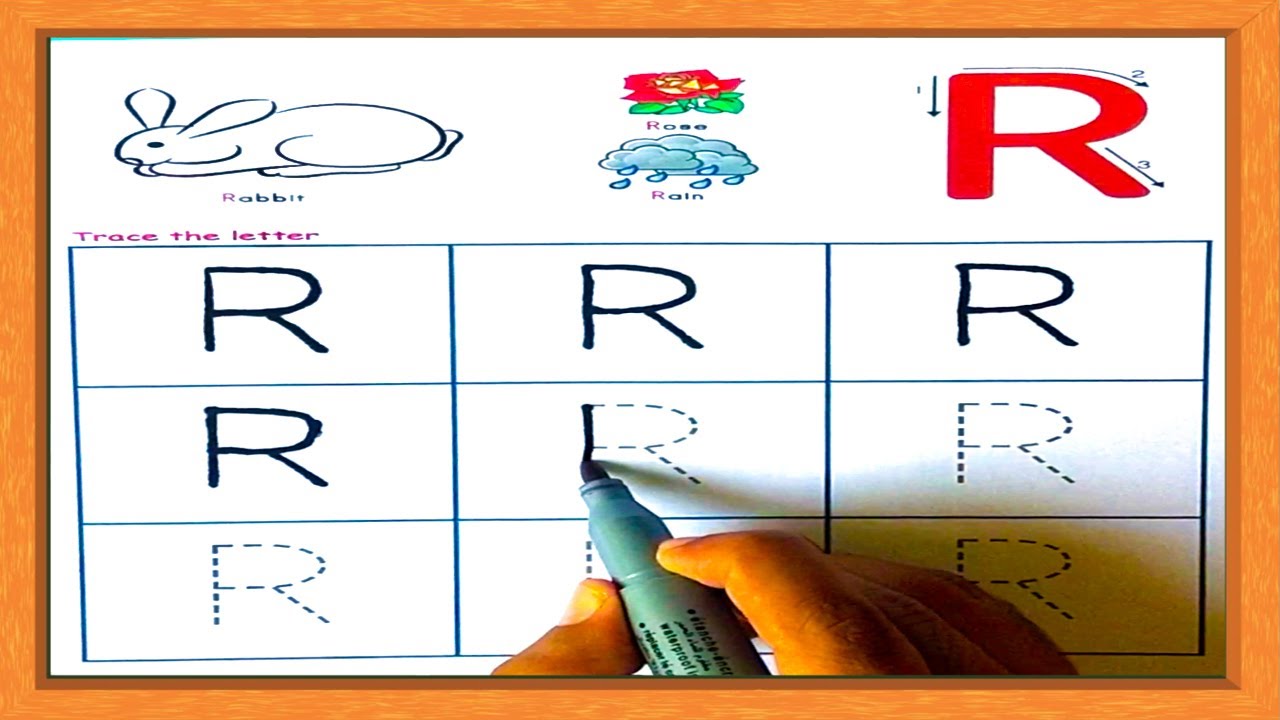 Tracing Letters For Kids | Tracing Letter R | Practice Writing Letter R ...