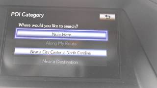 Lexus-Setting destination with remote touch