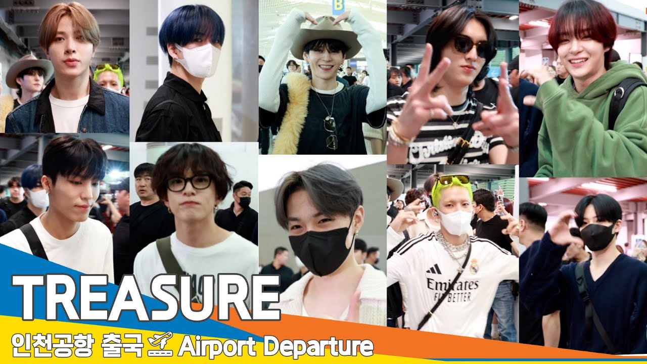 [4K] 트레저, 집에서부터 가방에 담아 온 하트❤️ 슈웅~ 슈웅💞 (출국)✈️TREASURE Airport Departure 2024.6.20 Newsen