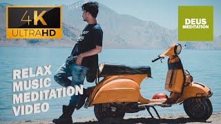 Bali insomnia meditation video relax music 4k 30min POV scooter driving on road Kuta Canggu Semenyak