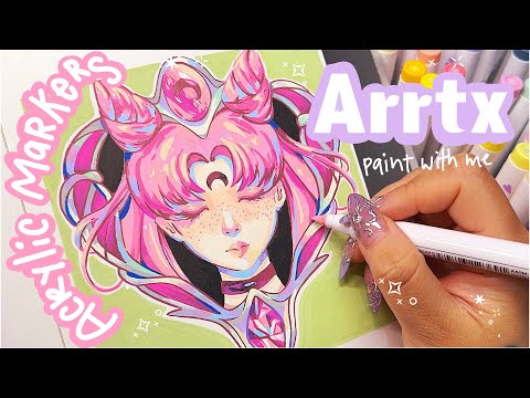 Probando PLUMONES ACRILICOS  ⋆˚☆˖° ft. ARRTX Acrylic Markers