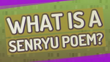 What is a senryu poem?