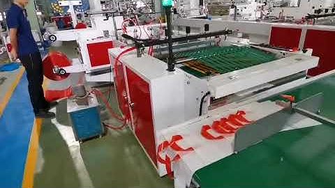 4 function soft loop/patch handle/drawstring handle/die cut handle plastic shopping bag make machine