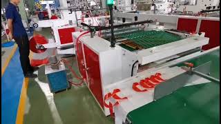 4 function soft loop/patch handle/drawstring handle/die cut handle plastic shopping bag make machine