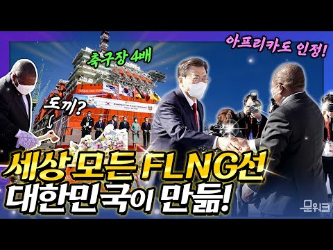 전 세계 휩쓴 <strong>FLNG</strong>! 문 대통령, 모잠비크 대통령과 삼성중공업이 만든 <strong>FLNG</strong> 출항 명명식 참석! 전 세계에서 단 4대인 <strong>FLNG</strong> 모두 대한민국이 만듦~
