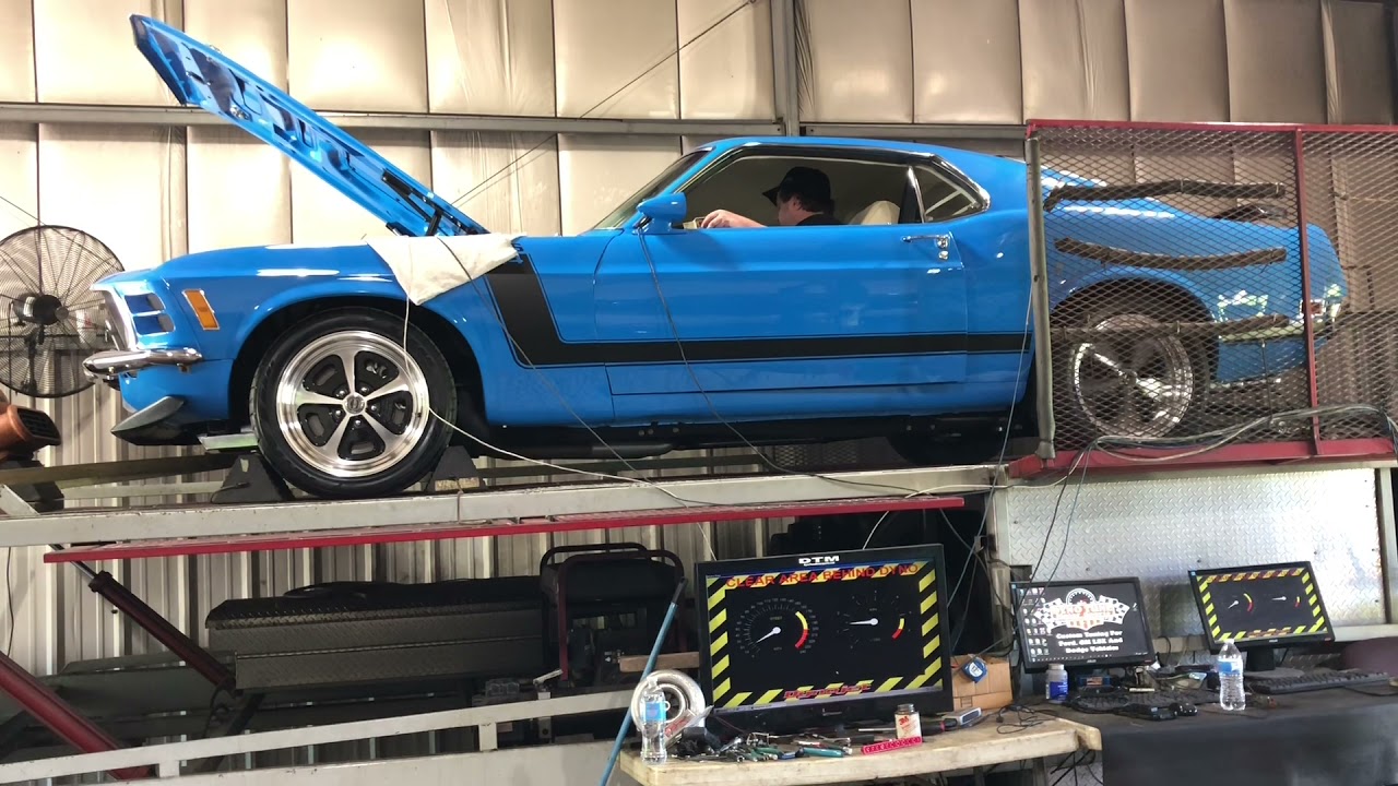 ShelbySupercharged 5.4L 1970 Mach 1 Dyno (pull 2) YouTube