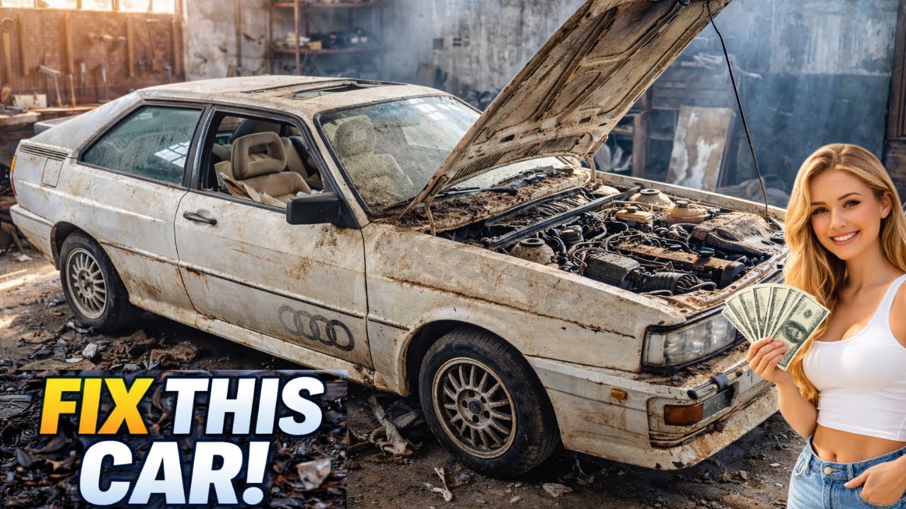ASMR Car Restoration Full Rebuild | Abandoned White Audi Quattro 1983 Restoration to Factory New