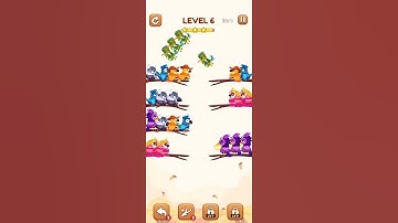 Bird shorting 2 : color puzzle 🧩 game level 6 #games #puzzle #funny #shorts #gaming