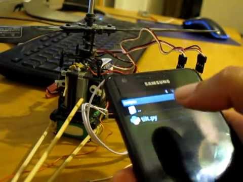 Phone-Controlled R/C Helicopter - Servo control test