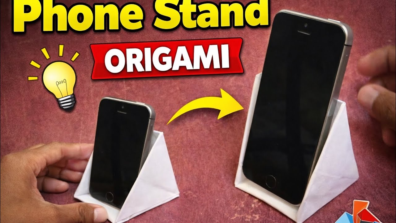 How to Make an Origami Phone Stand 📱 Easy Paper Stand