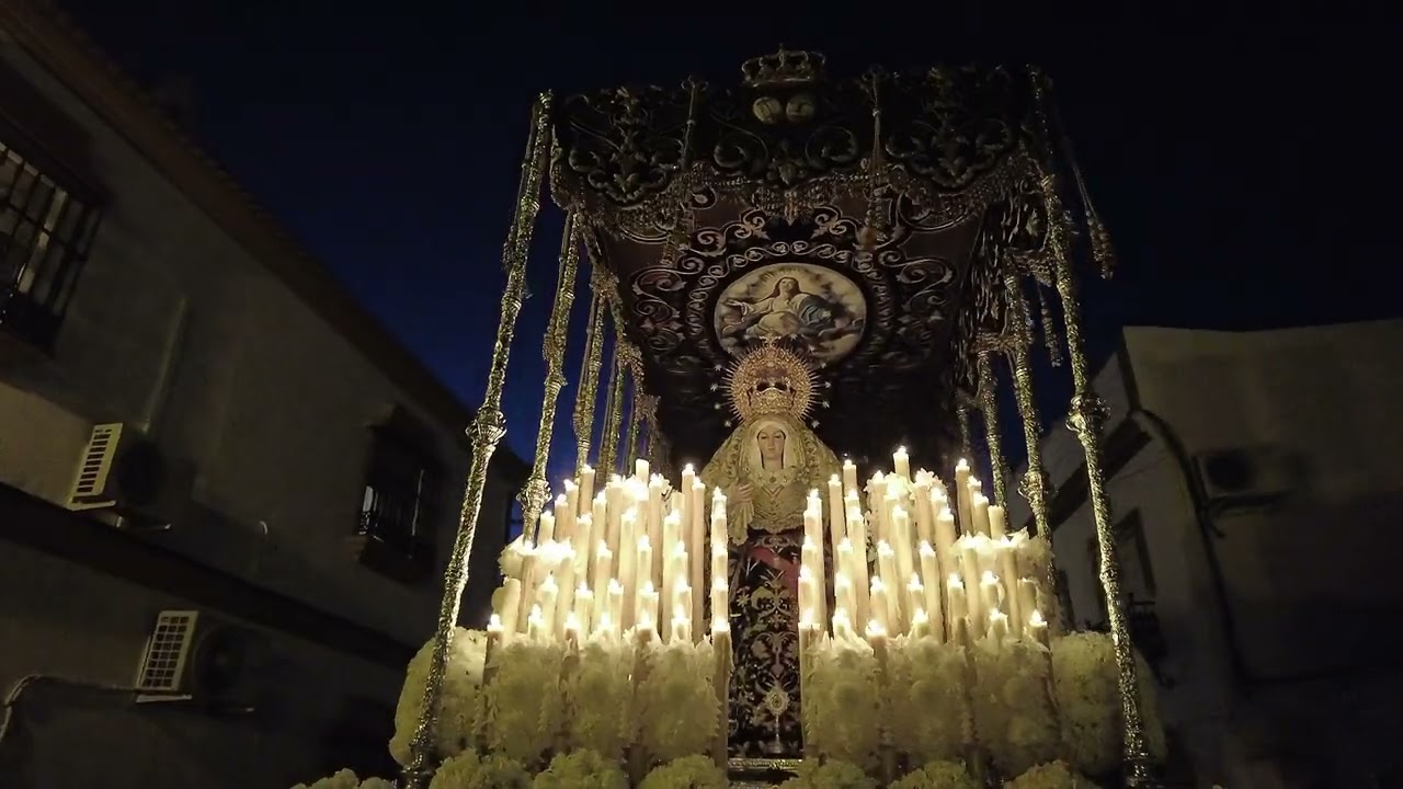 SABADO SANTO,HDAD SOLEDAD CORONADA,NTRA SRA SOLEDAD EN HDAD DEL ROCIO,HUEVAR 19 ABRIL 2025,NENO1957H