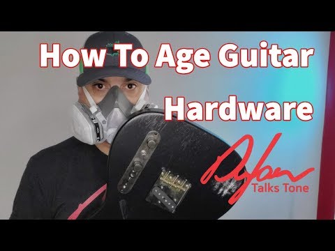 Cara Relic Gitar Hardware - Gun kebiruan