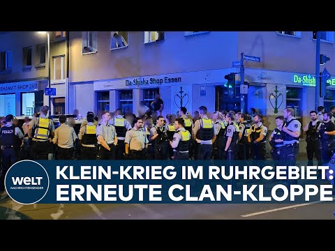 CLAN-KRIEG IM RUHRGEBIET: Erneut Massenschlägerei in Essener Innenstadt - Zwei Polizisten verletzt